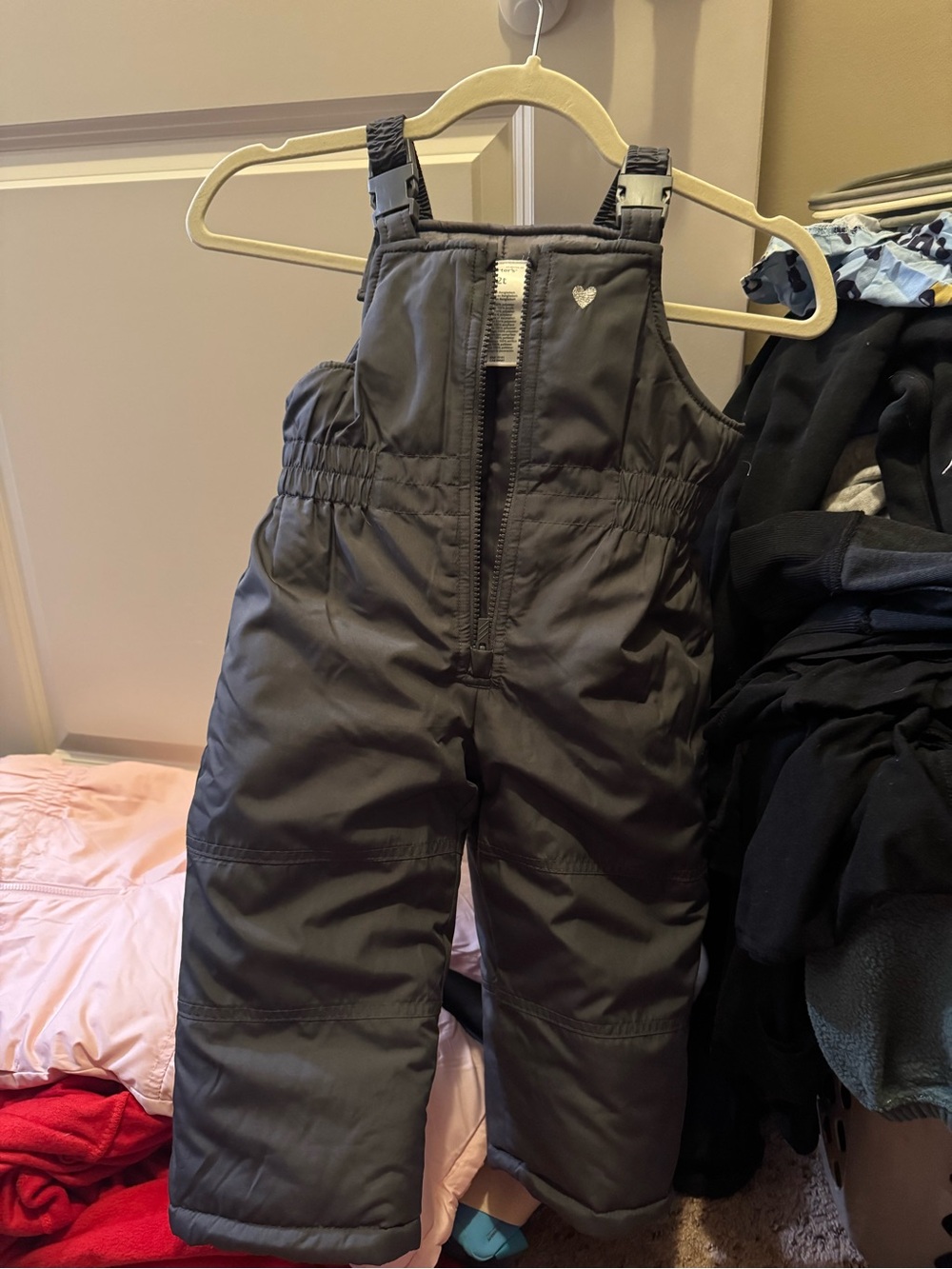 NWOT Kids Gray Insulated Snow Overalls